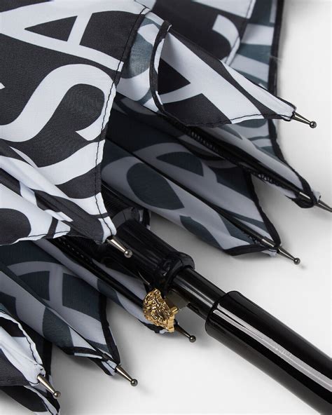 Versace Allover Umbrella Black 